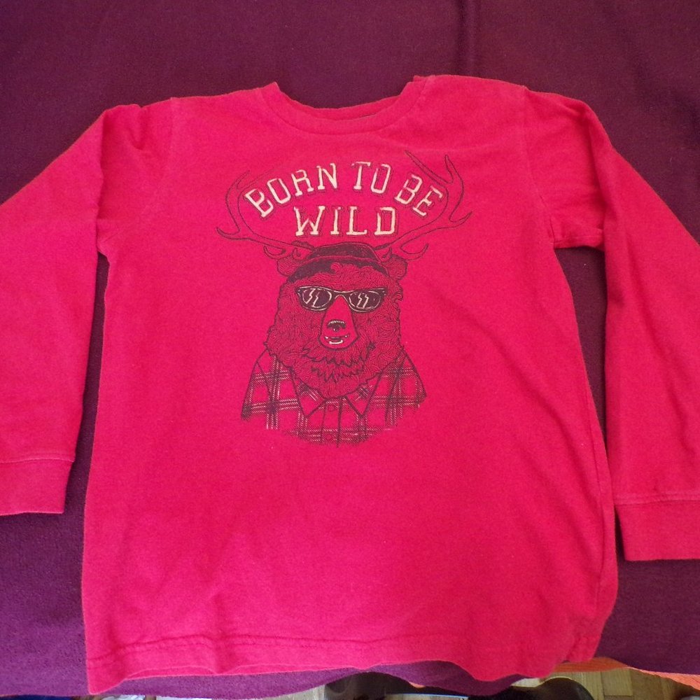 Old Navy Boy's "Born to Be Wild" Red Shirt